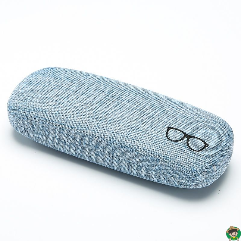 眼镜盒近视眼睛盒棉麻少女款简约原宿男生创意个性便携防压墨镜盒 - 图1
