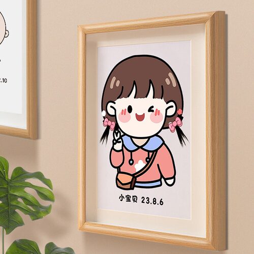 宝宝胎发相框新生婴儿胎毛保存纪念品diy自制寓意创意摆件道具品1 - 图1