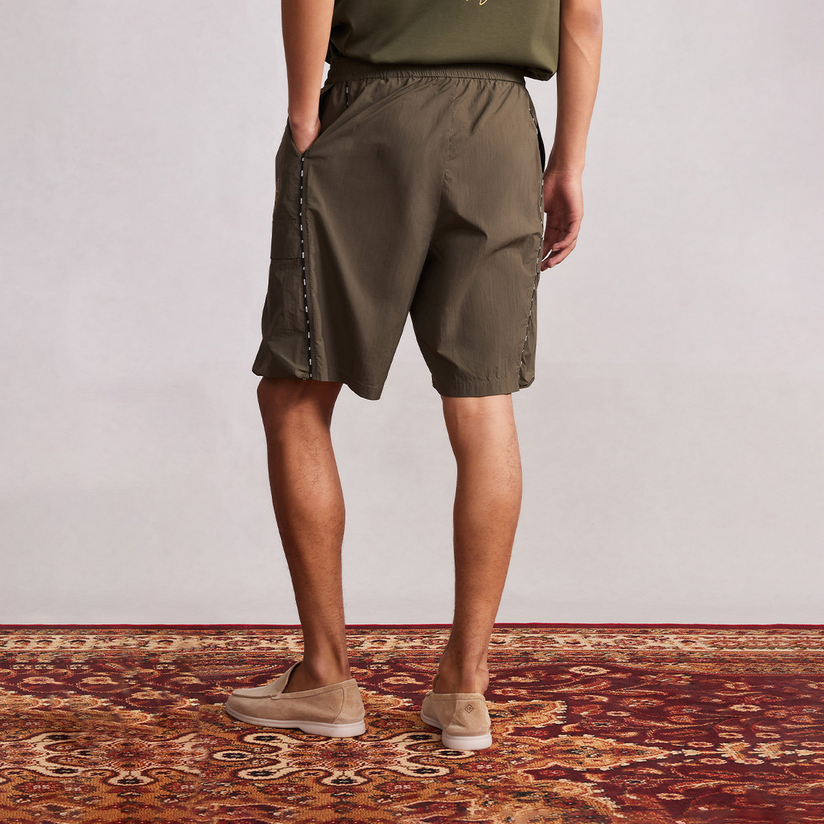 【库兹马联名】NBA ATELIER x KYLE KUZMA 男士黑色抽绳扎染短裤,淘宝优惠券,粉丝福利购,淘宝优惠卷