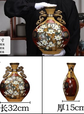 纯手工中式陶瓷客厅电视柜中国风复古博古架隔断层摆件工艺品摆设