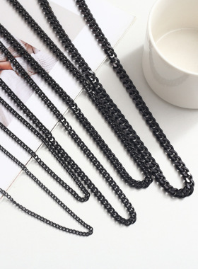 时尚复古不锈钢古巴链欧 美潮流ins街头嘻哈项链男女情侣吊链