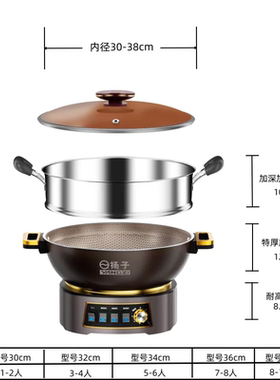 【官方旗舰店】扬子多功能电炒锅