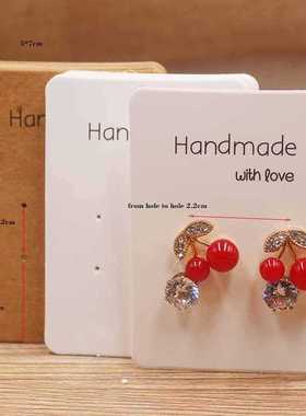 极速50pcPaper earmrring Handmade style earring card 5x5cm3x3