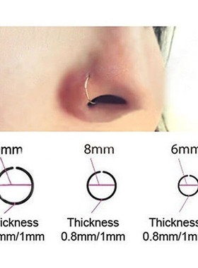 极速1pc Nose Ring Clips Septxum Ring Hoop Cartilage Tragus H