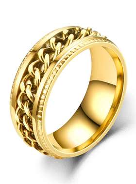 极速New sdimple transfer jewelry mens titanium steel rotata