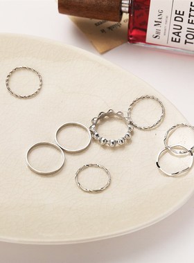 极速Rings Women Ring Set Gift Party Gold Finger VintaYge Met