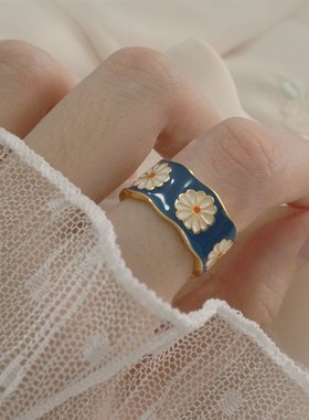 极速Fashion Korean Style Flower Wreath Rings for Women ZPunk