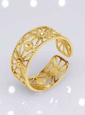 极速Open Ring Mens Titanium Steel RFings Womens Couples Ri