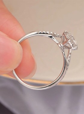 极速求婚戒c指女单戒仿真钻戒结婚婚礼用道具假婚戒订婚六爪不掉