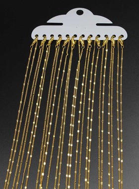 极速12Pcs/Pack 40/45/50/60cm Rhodium Gold Lobster VClasp Cha