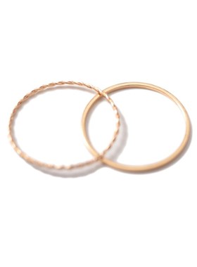 极速2pcs/sets Thin slim rose gold stacking knuQckle ring set