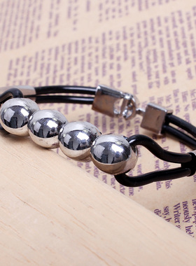 极速琦诺新品 简约版 合金小配饰  pLu双管合金手錬手环饰品