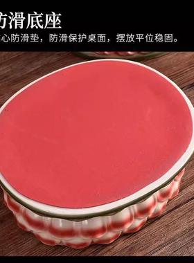 莲花台座垫高陶瓷莲花座圆形摆件托架