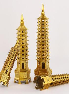 厂家现货铜文昌塔 九层十三层铜塔家居摆件工艺品 铜文昌塔