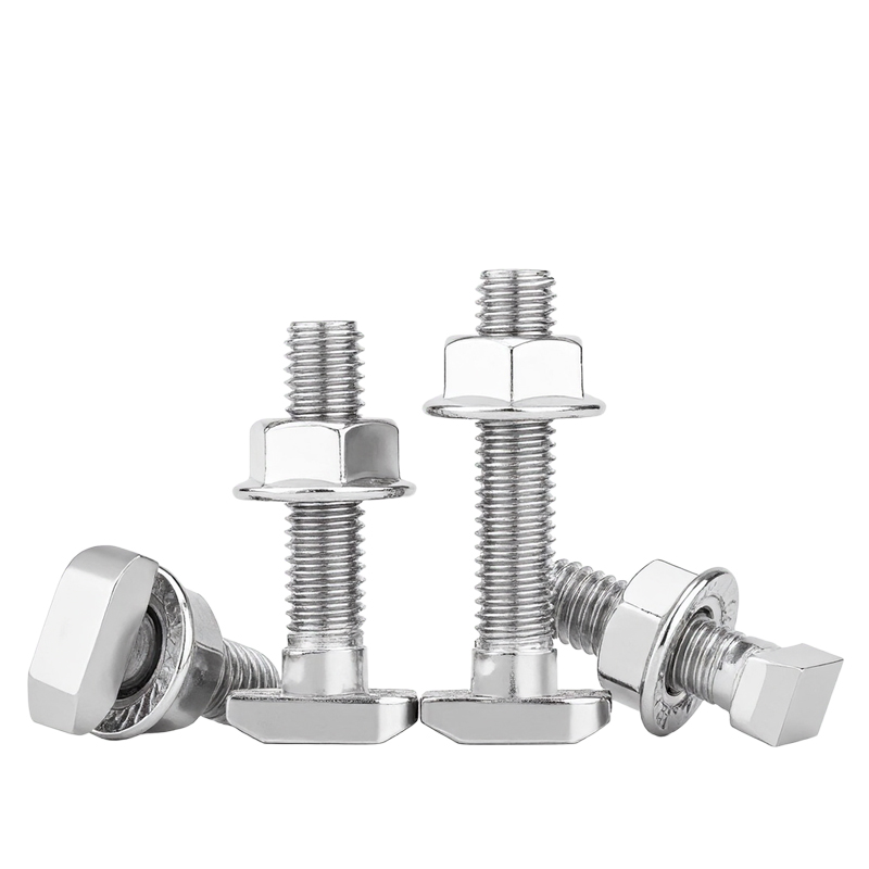 欧标T型螺丝螺栓船锤头法兰螺母套装国标20304045型M56铝型材配件 - 图3