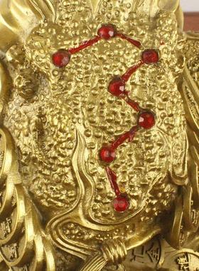 铜金蟾摆件铜元宝蟾三足蛤蟆金属工艺品家居铜器装饰品