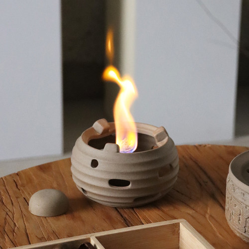 围炉煮茶罐罐茶煮茶壶可明火粗陶侧把壶酒精炉家用户外煮茶器套装 - 图1