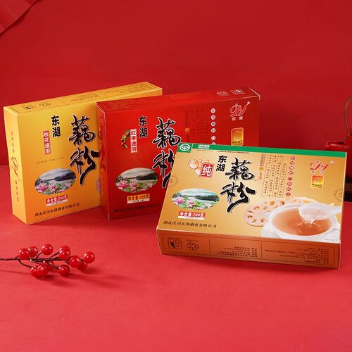 湖北特产东湖藕粉官方旗舰店速溶纯藕粉红枣桂花樱花玫瑰盒装240g - 图1