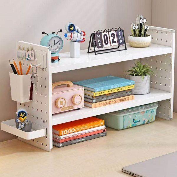 桌上书架桌面洞洞置物架收纳公室工位学生可调节隔板多层置物架,淘宝优惠券,粉丝福利购,淘宝优惠卷