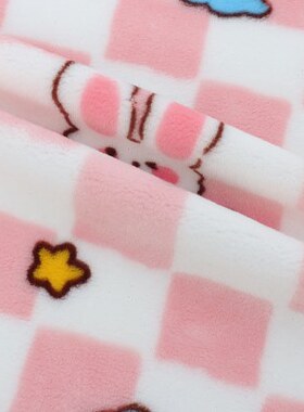 爆款卡通印花法兰绒面料 双面印花法兰绒 婴幼儿秋冬盖毯睡衣面料