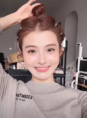 明星同款圆形金属触角发夹