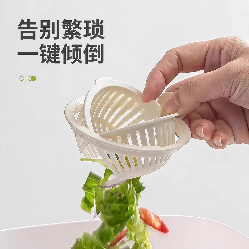 厨房水槽过滤网防堵剩菜剩饭过滤神器不脏手过滤篮提篮垃圾隔渣网 - 图0