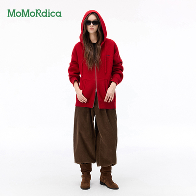 Momordica100%绵羊毛开衫外套