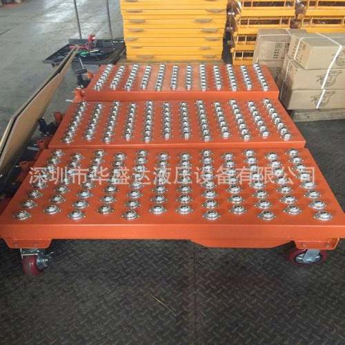 各种滚珠手动升降平台车万向球剪叉小平台手推脚踏液压牛眼平台车 - 图2