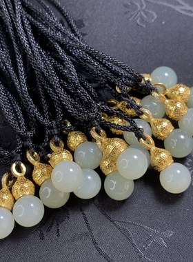 珠宝实拍925银镶和田玉葫芦吊坠小众设计感送妈妈送女友