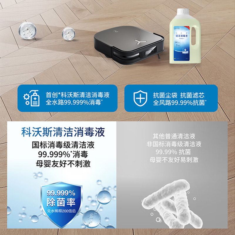 科沃斯扫地机X2 COMBO地宝原装配件拖地清洁抗菌边滚刷滤芯尘盒袋 - 图2