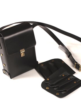 原创手工订制真皮剪刀包发型师工具包专用斜挎美发工具包剪刀包