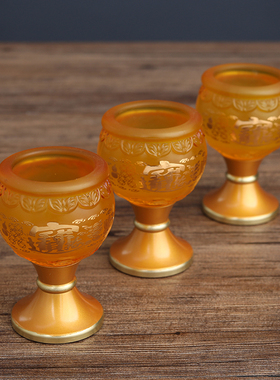 新品家用佛堂供奉仙家财神供水杯B供佛杯供酒杯招财贡杯高脚供杯