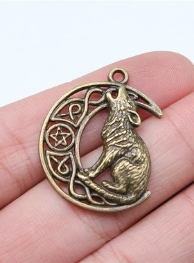 极速Vintage Miens Jewellery Viking Wolf Charm Pendant Neckla
