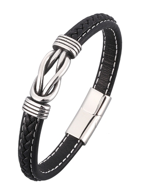 极速Fashion Irregular Winding GraphiGc Accessories Men Leath