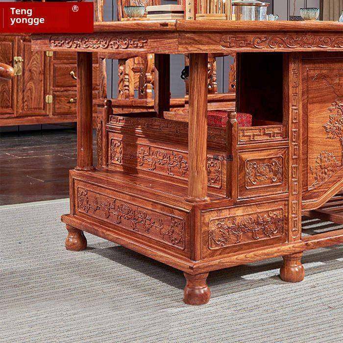 腾永阁红木茶桌牡丹茶台组合椅刺猬紫檀花梨木茶桌中式茶桌,淘宝优惠券,粉丝福利购,淘宝优惠卷