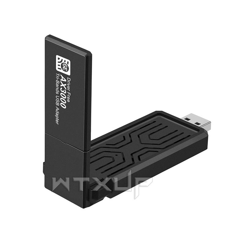 AX5400 5G双频千兆无线网卡usb3.0台式电脑WiFi6E接收发射器 免驱 - 图0