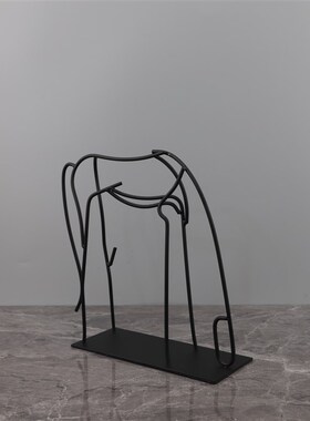 简约创意金属抽象线条马卧室办B公室玄关客厅餐厅书房家居摆件