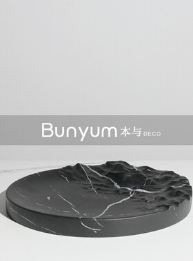 简约轻奢家居桌面收纳果盘样板房间售楼处R餐桌托盘饰品摆件