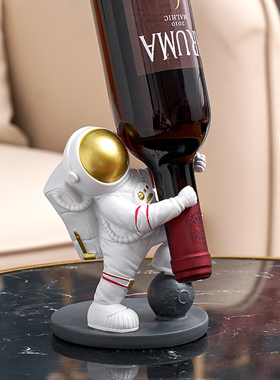 创意轻奢宇航员红酒架摆件客厅电视柜酒柜家居装T饰品乔迁新居礼