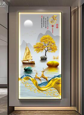 玄关LED灯画走廊过道轻奢高级感