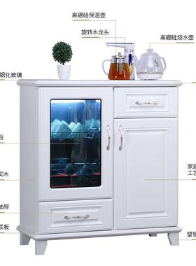 笛浪现代简约实木茶吧机柜子家用客厅自动智能饮水机带消毒一体柜