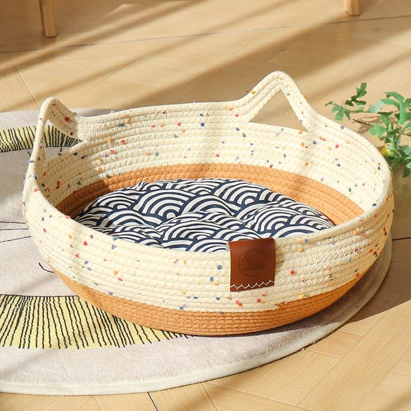 四季通用猫窝藤编编织猫抓板猫抓垫睡觉窝耐抓耐磨猫咪.用品可水,淘宝优惠券,粉丝福利购,淘宝优惠卷