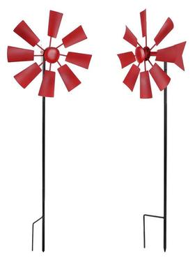 跨境田园铁艺旋转风车插件多个颜色花园园艺庭院装饰厂家直销