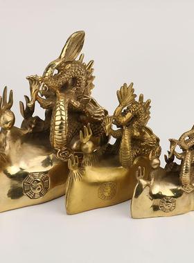 厂家铜避火龙西北化解乾位三避火龙 黄铜避火龙摆件