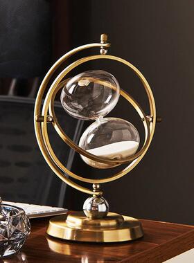 沙漏摆件计时器30分钟办公室书柜桌面客厅酒柜装饰品摆设轻奢高档