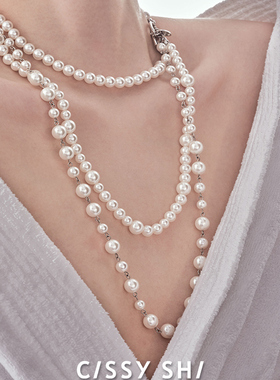 CISSY SHI多层珍珠项链原创叠戴时尚百搭高级轻奢小众设计可拆分