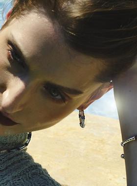 CISSY SHI【蒯仔同款】光之影系列浮雕珐琅项链原创轻奢百女颈链