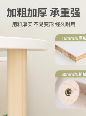 新物品花架客落地式高植厅摆放架奶油子风实木花盆托架F5M77HJ8圆