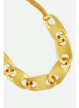 【秒杀】Paco Rabanne 女金色金属马鞭链项链