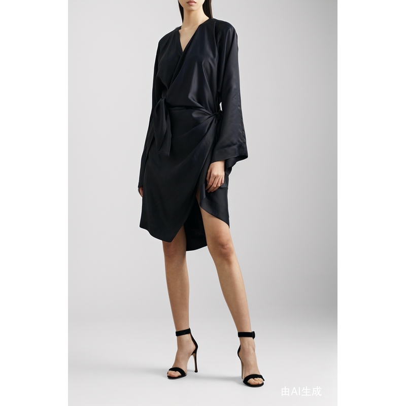 【折扣】SAMUEL GUI YANG 女围裹式连衣裙 - 图2